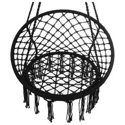 Гамак-кресло maclay, подвесное, плетёное, 60×80 см, чёрное