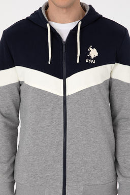 Худи Comfort Fit серый меланж из хлопка