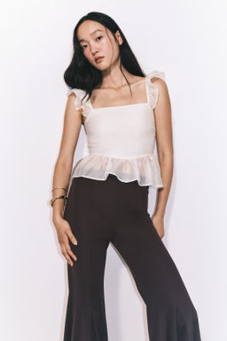 Blusa con lazada y peplum - H&m фото 4