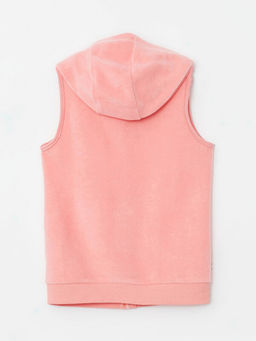 Kap??onlu Nak??l? Polar K?z ?ocuk Fermuarl? Yelek - Waikiki фото 2