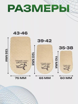 Подпяточник коррегирующий высотой 20 мм при разной длине ног Talus 191, 1 шт.  фото 5