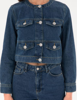 Mavi Crop Top Jean Ceket - Pierre cardin фото 6