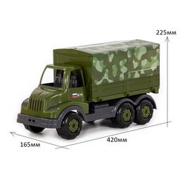 Автомобиль бортовой тентовый "Муромец" военный (48776) в сеточке 42*16,5*22,5см, Полесье