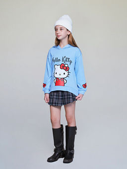 Kap??onlu Hello Kitty Bask?l? K?z ?ocuk Sweatshirt