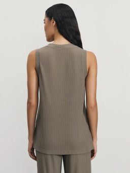 Трикотажный жилет в рубчик  / Zarina  фото 6