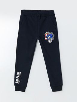 Beli Lastikli Sonic Bask?l? Erkek ?ocuk Kal?n Jogger E?ofman Alt?