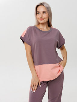 Костюм женский К-209 (футер с лайкрой) Чёрно-красная