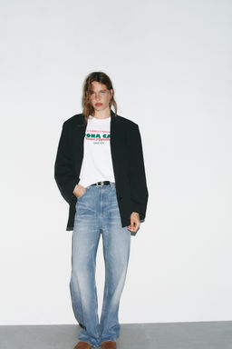 T-SHIRT WITH TEXT PRINT