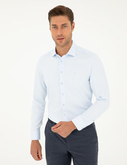 A__k Mavi Slim Fit Uzun Kollu G_mlek - Pierre cardin фото 3