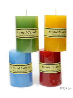 Свеча столбик арома 5х7.5 см / NA525 /уп 72/144/_