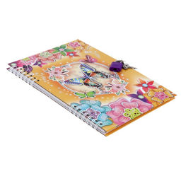 Записная книжка подарочная на замочке, А5, 50 листов, линия, Цветочки/ Бабочки, МИКС - Calligrata фото 4