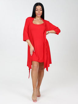 85-ХС ЖЕНСКИЙ КОМПЛЕКТ ДВОЙКА (Красный)