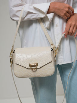 Сумка через плечо Azaro 3684 бежевый лен стоун