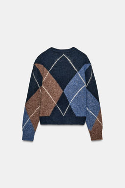 ARGYLE KNIT JUMPER - Zara фото 16