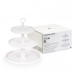 Фруктовница Феерия 3-х ярусная белый М8513 - Альтернатива фото 5