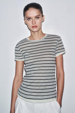 DOUBLE STRIPE T-SHIRT - Zara фото 15