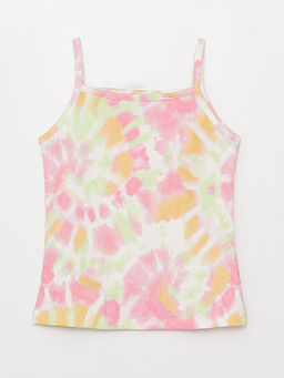 Kare Yaka Batik Desenli K?z ?ocuk Atlet