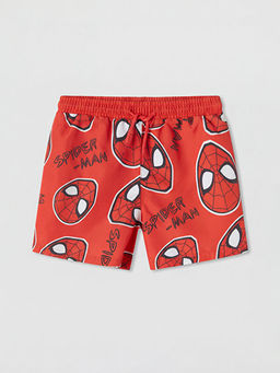 Spider-Man Bask?l? Erkek ?ocuk Deniz ?ortu