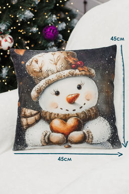 Наволочка декоративная новогодняя 2 шт 3D эффект велюр