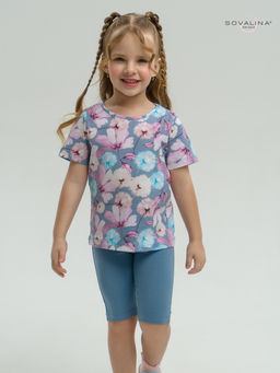 Костюм Актив лиловые одуванчики-деним - Sovalina фото 13