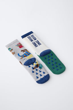 2-PACK OF NON-SLIP PUPPY AND TREE SOCKS - Zara фото 3