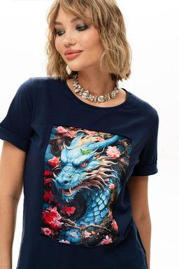 Футболка с шелковой вставкой