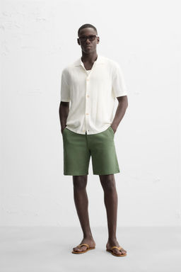OPENWORK KNIT SHIRT