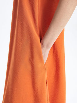 V Yaka M?slin Elbise