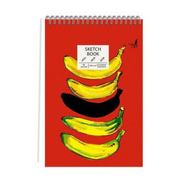 Скетчбук 7БЦ BANANA BRAIN 40 л А5 евроспираль матовая ламинация