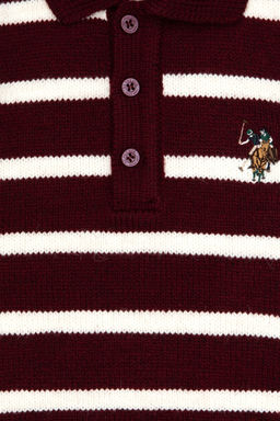 Erkek _ocuk Bordo Polo Yaka Kazak - U.s. polo assn фото 6