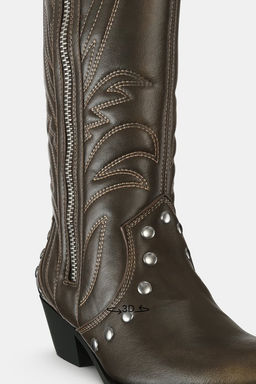 COWBOY STUDDED BOOTS - Zara фото 7