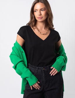 VILATTE / Футболка с цельнокроеным рукавом из премиального хлопка