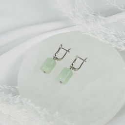 Серьги из зеленого Авантюрина