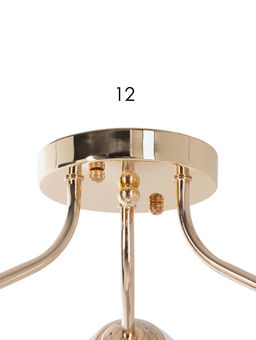 Люстра ЭкономСвет 20130/3GD, 3×40 Вт, E27, 50×50×20 см, золотая