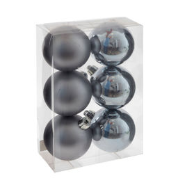 Набор из 6шт Украшение новогоднее "Шар", D 6 см, L6 W6 H7 см