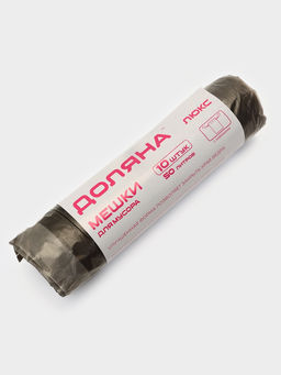 Цена за 2 шт. Мешки для мусора с завязками Доляна «Люкс», 50 л, 25 мкм, 50×70 см, ПВД, 10 шт., синие, МИКС