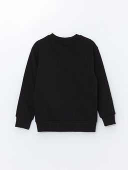 Bisiklet Yaka Bask?l? Uzun Kollu Erkek ?ocuk Sweatshirt - Waikiki фото 2