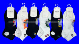 Цена за 6 пар. 6 ПАР - MORRAH носки женские укороченные хлопок + капрон АССОРТИ