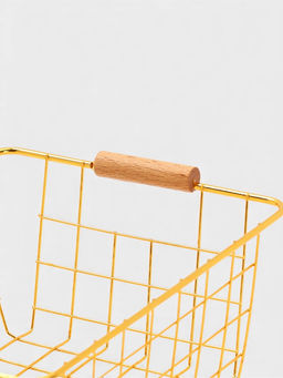 Корзина для хранения «Доляна. Голден», 24.5×18×10 см, золотистая