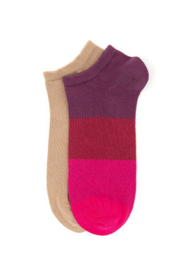 Женские носки-пипоги цвета фуксии, состоящие из двух частей Неожиданная скидка в корзине