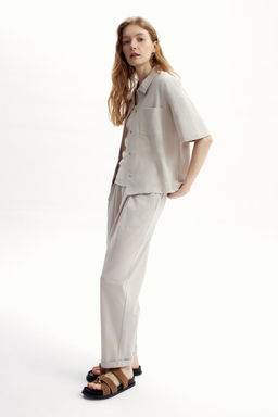 ЕВТ 3280/серо-бежевый рубашка жен