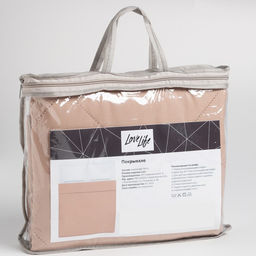 Покрывало LoveLife 2 сп 180х2105 см, цвет коричневый, микрофайбер, 100% п/э  фото 4