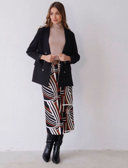 11590 Юбка миди-макси с принтом