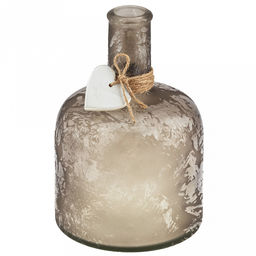 Ваза для цветов стеклянная "Сильвер" 2л, д15см, h22,3см, форма "бутылка", "Кошурниково-2" (Россия)