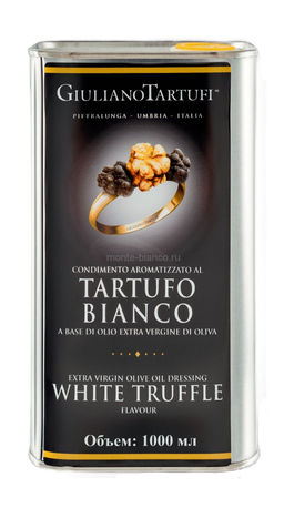 Масло оливковое Giuliano Tartufi ароматизированное белым трюфелем Extra Vergine 1000 мл, жесть, ИТАЛИЯ