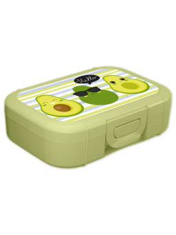 Ланч-бокс 0,85л с декором (салатовый) Авокадо