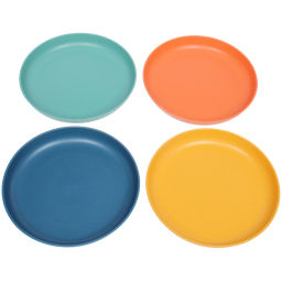 Тарелка пластиковая "Луксор" 23*3см в наборе 4шт, цвета микс