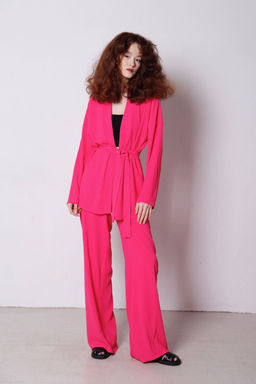 9183 Костюм из кимоно и брюк-палаццо ярко-розовый - Martichelli фото 36