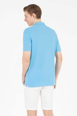 Мужская бирюзовая футболка с воротником поло Basic - U.s. polo assn фото 5