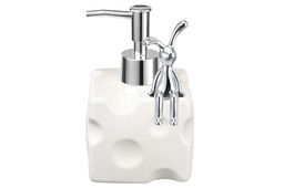 Диспенсер 380 мл 9*9*14 см Сыр, молочный белый, декор Кролик - Elan gallery фото 4